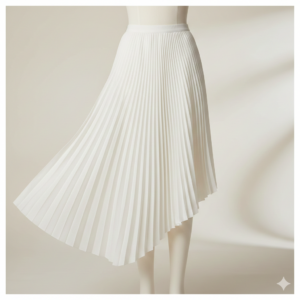 Falda plisada asimétrica